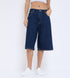 Relaxed Fit Denim Shorts - Dark Blue