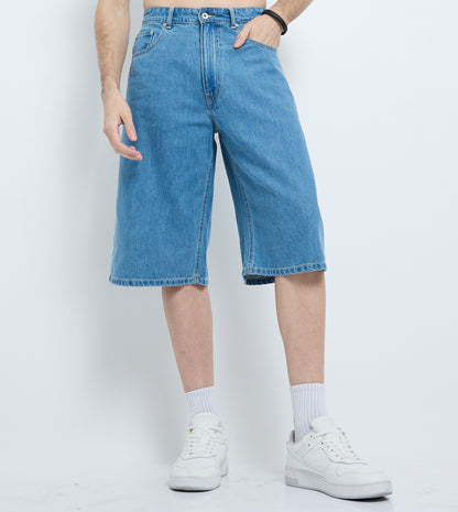 Relaxed Fit Denim Shorts