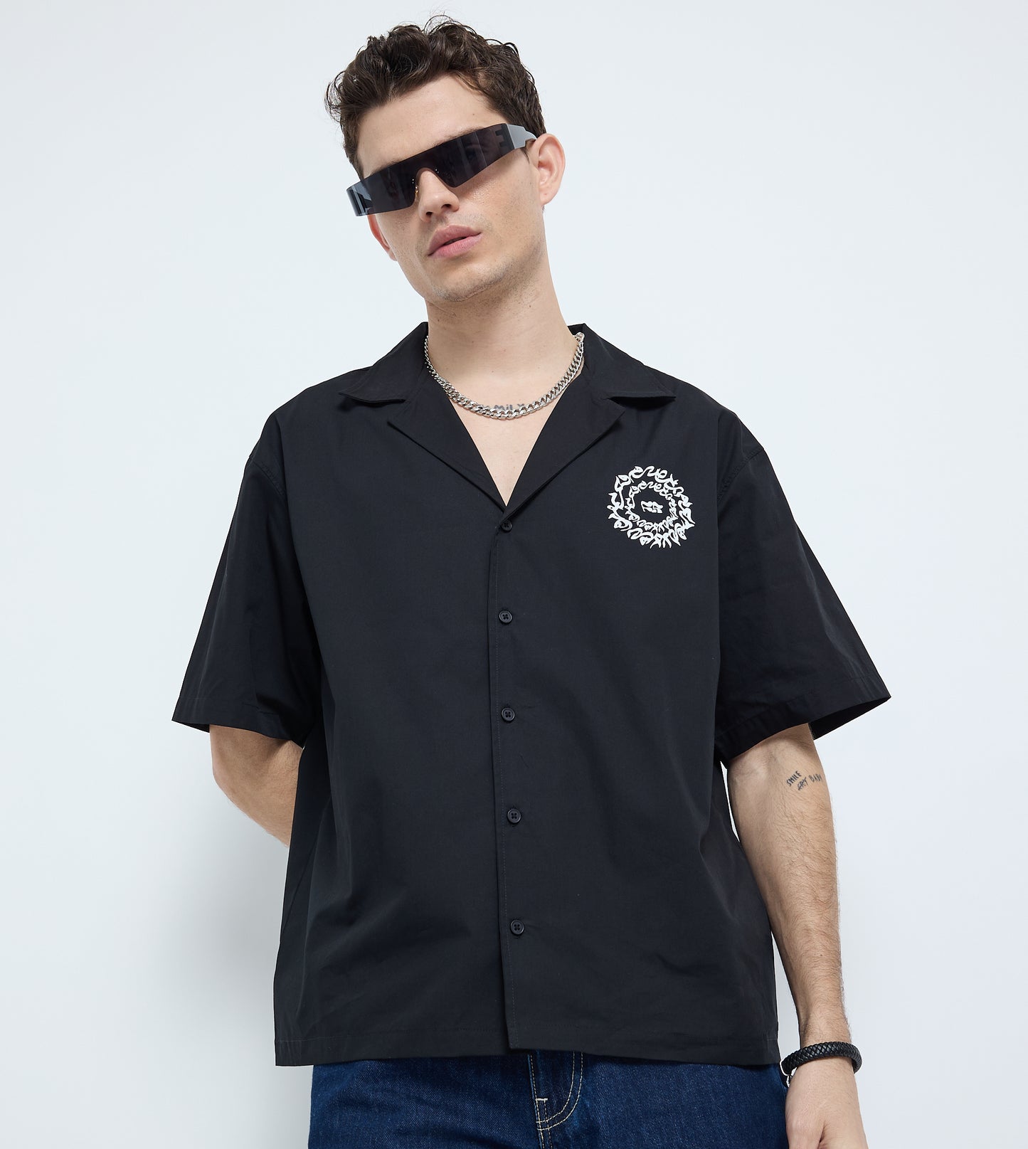 MEN'S  SHORT SLEEVE SHIRT - BLACK
