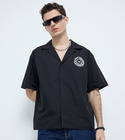 MEN'S  SHORT SLEEVE SHIRT - BLACK