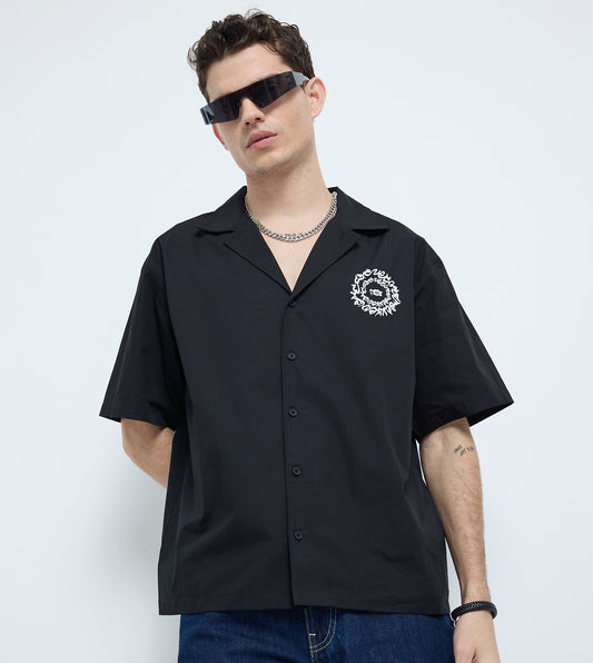 MEN'S  SHORT SLEEVE SHIRT - BLACK