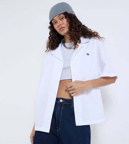 WOMEN'S  SHORT SLEEVE SHIRT - WHITE