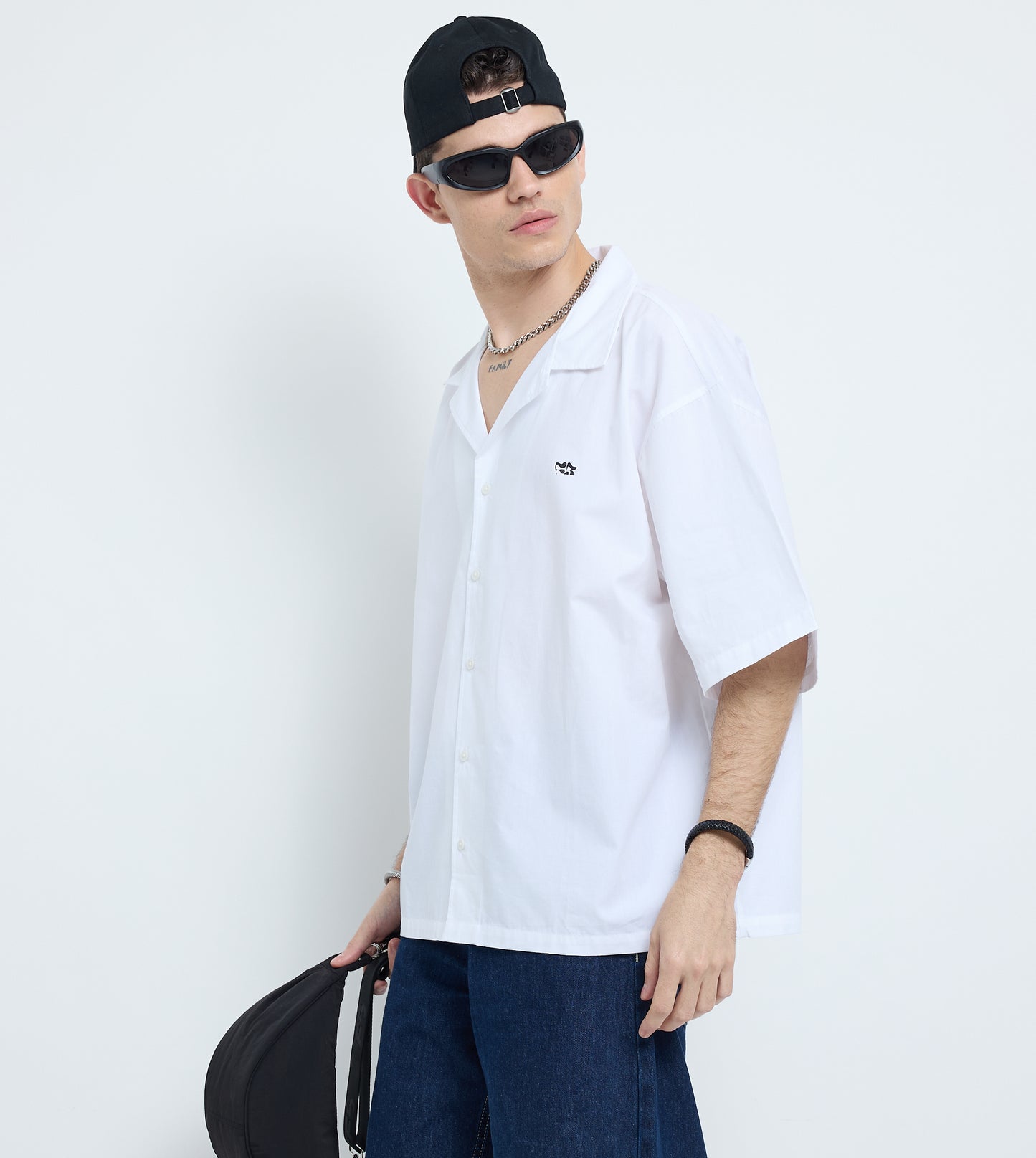 MEN'S  SHORT SLEEVE SHIRT - WHITE