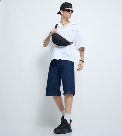 MEN'S  SHORT SLEEVE SHIRT - WHITE