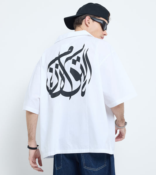 MEN'S  SHORT SLEEVE SHIRT - WHITE