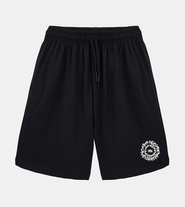 MEN'S  KNIT SHORTS - BLACK