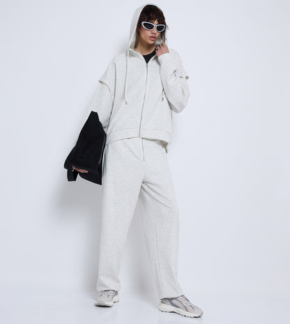 WOMEN'S SWEATSHIRT HOODIE - GREY