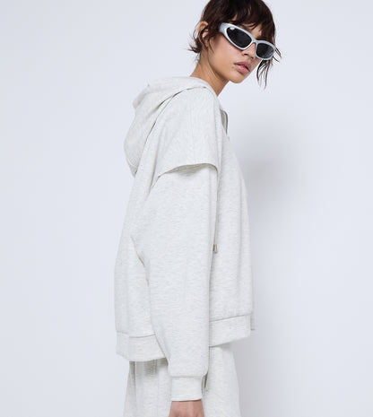 WOMEN'S SWEATSHIRT HOODIE - GREY