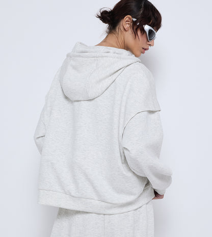 WOMEN'S SWEATSHIRT HOODIE - GREY