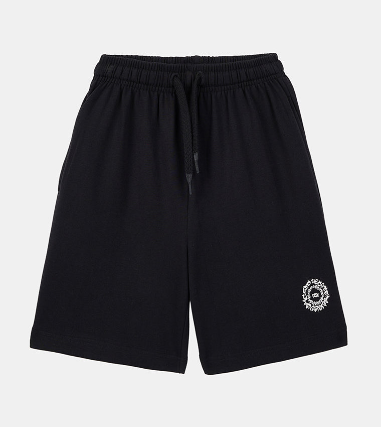 KIDS KNIT SHORTS - BLACK