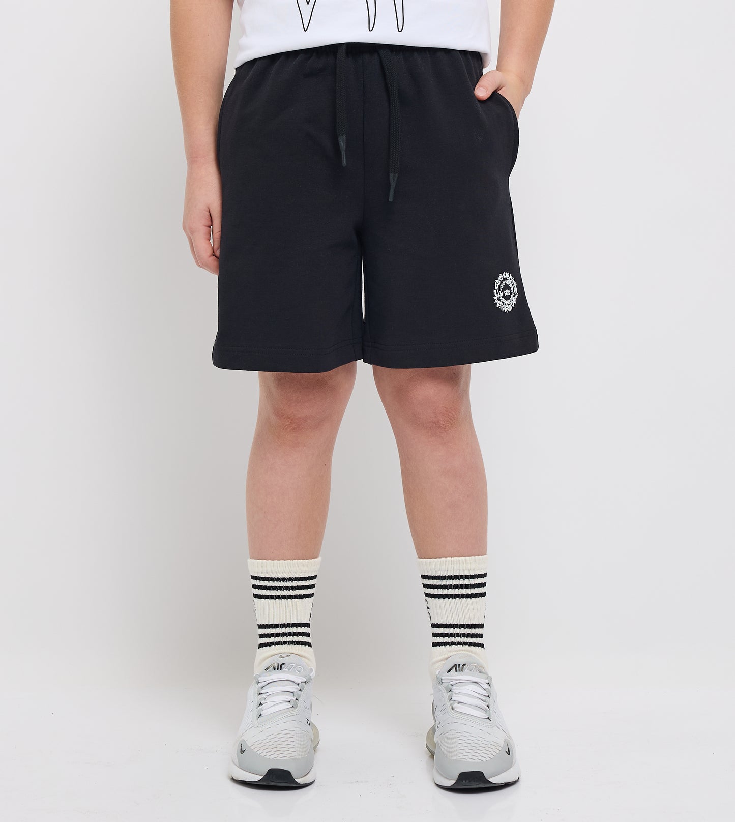 Boy's F5 Logo Sweat Shorts With Front Embroidery