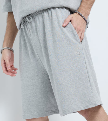MEN'S  KNIT SHORTS - GREY MELANGE
