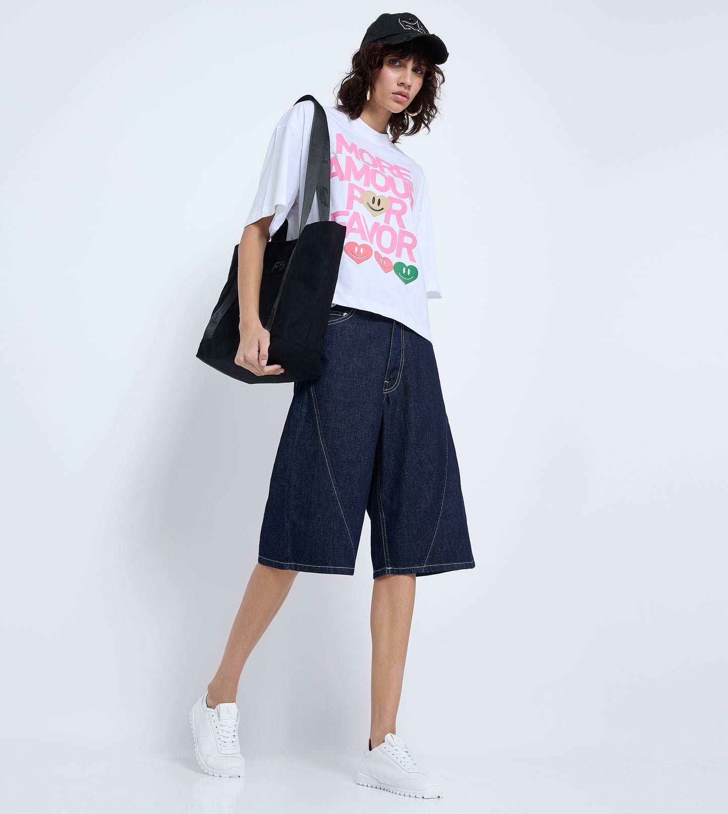 WOMEN'S  DENIM SHORTS - DARK BLUE