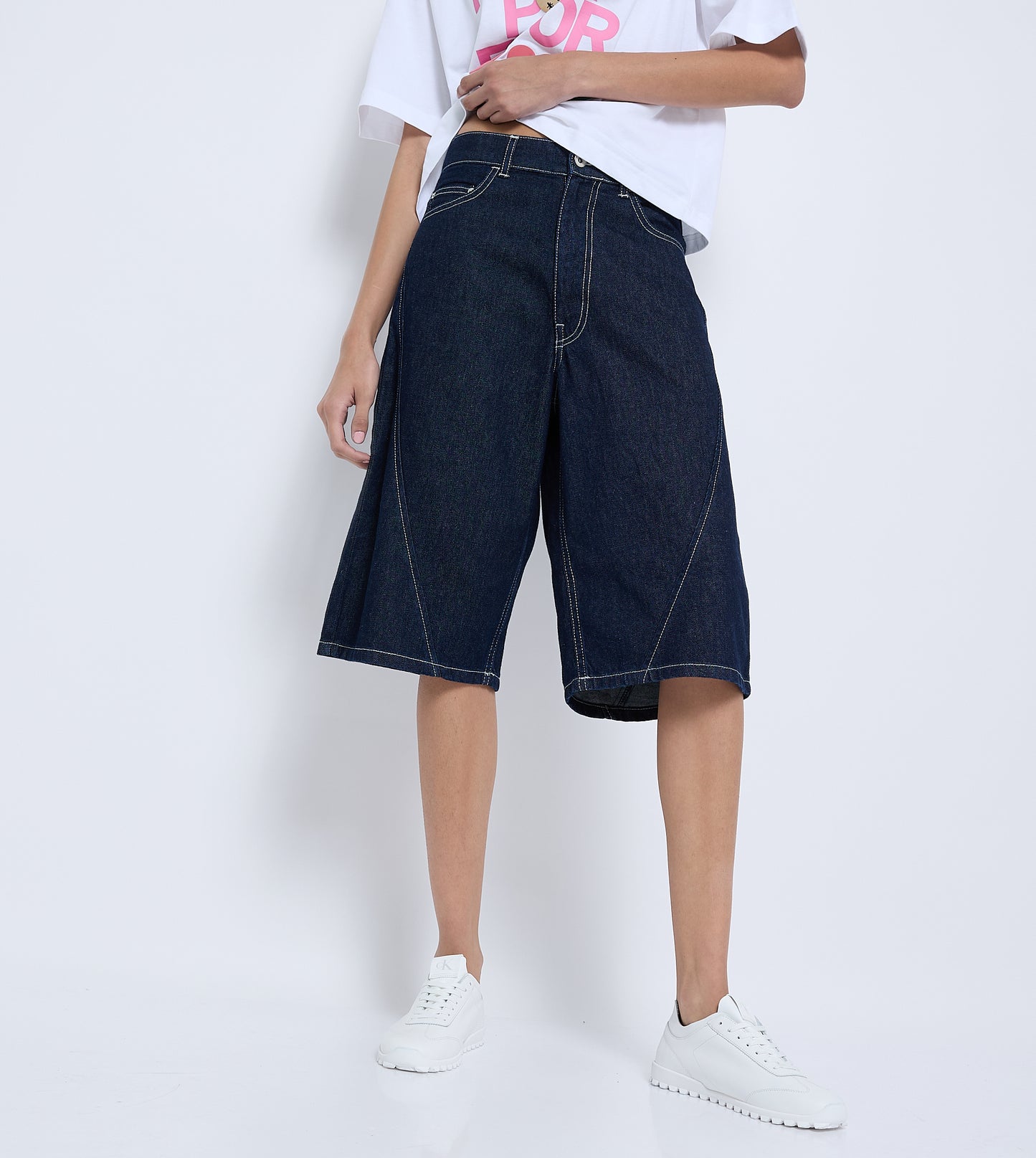 WOMEN'S  DENIM SHORTS - DARK BLUE