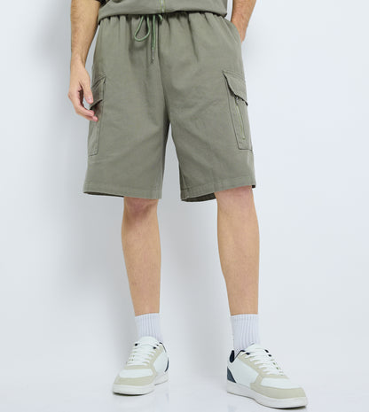 MEN'S TWILL SHORTS - GREEN