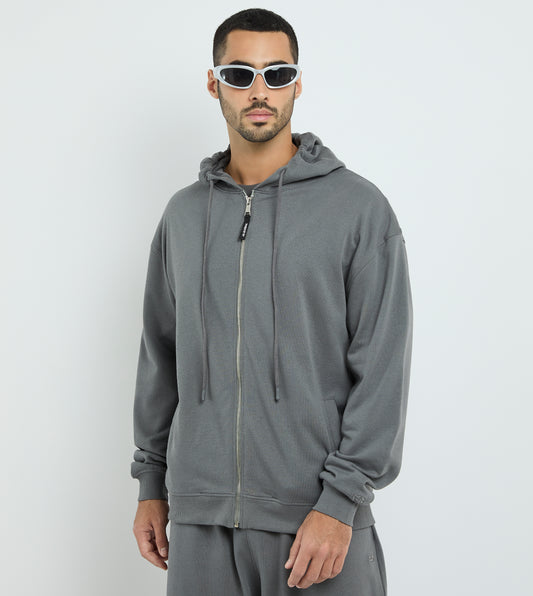 Men's F5 Casual Zip Hoodie - Grey