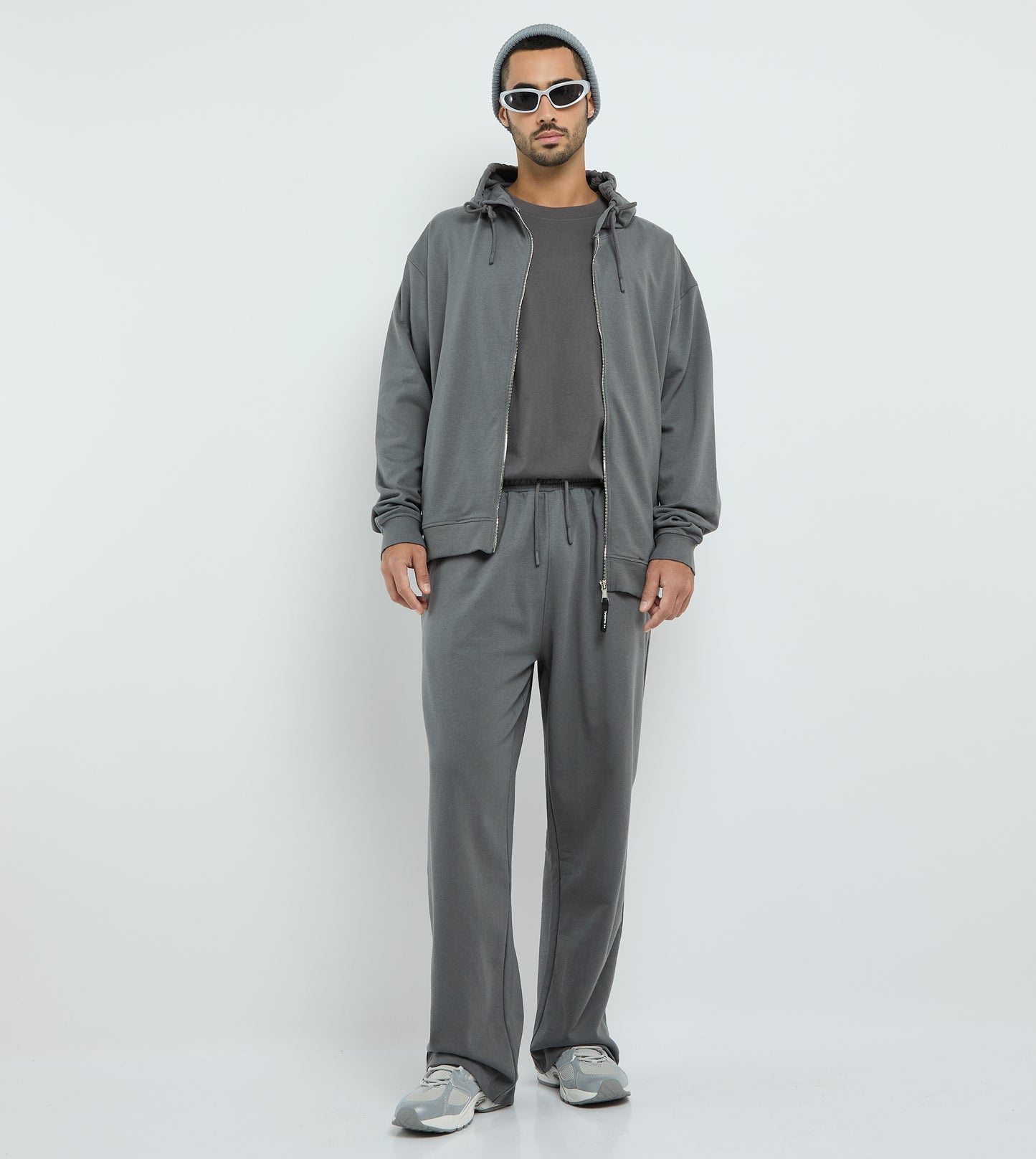 Men's F5 Casual Zip Hoodie - Grey