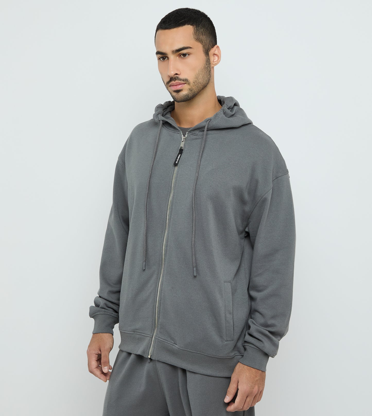 Men's F5 Casual Zip Hoodie - Grey