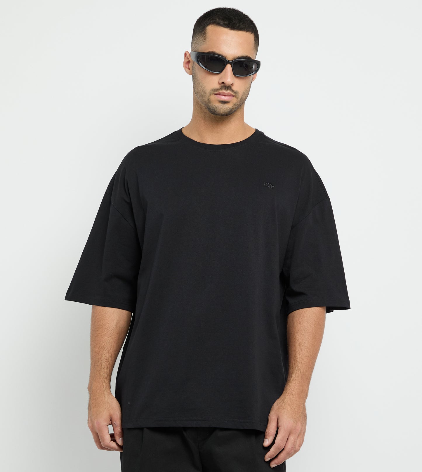 Men's F5 Logo Oversized T-Shirt - Black