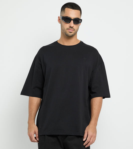 Men's F5 Logo Oversized T-Shirt - Black