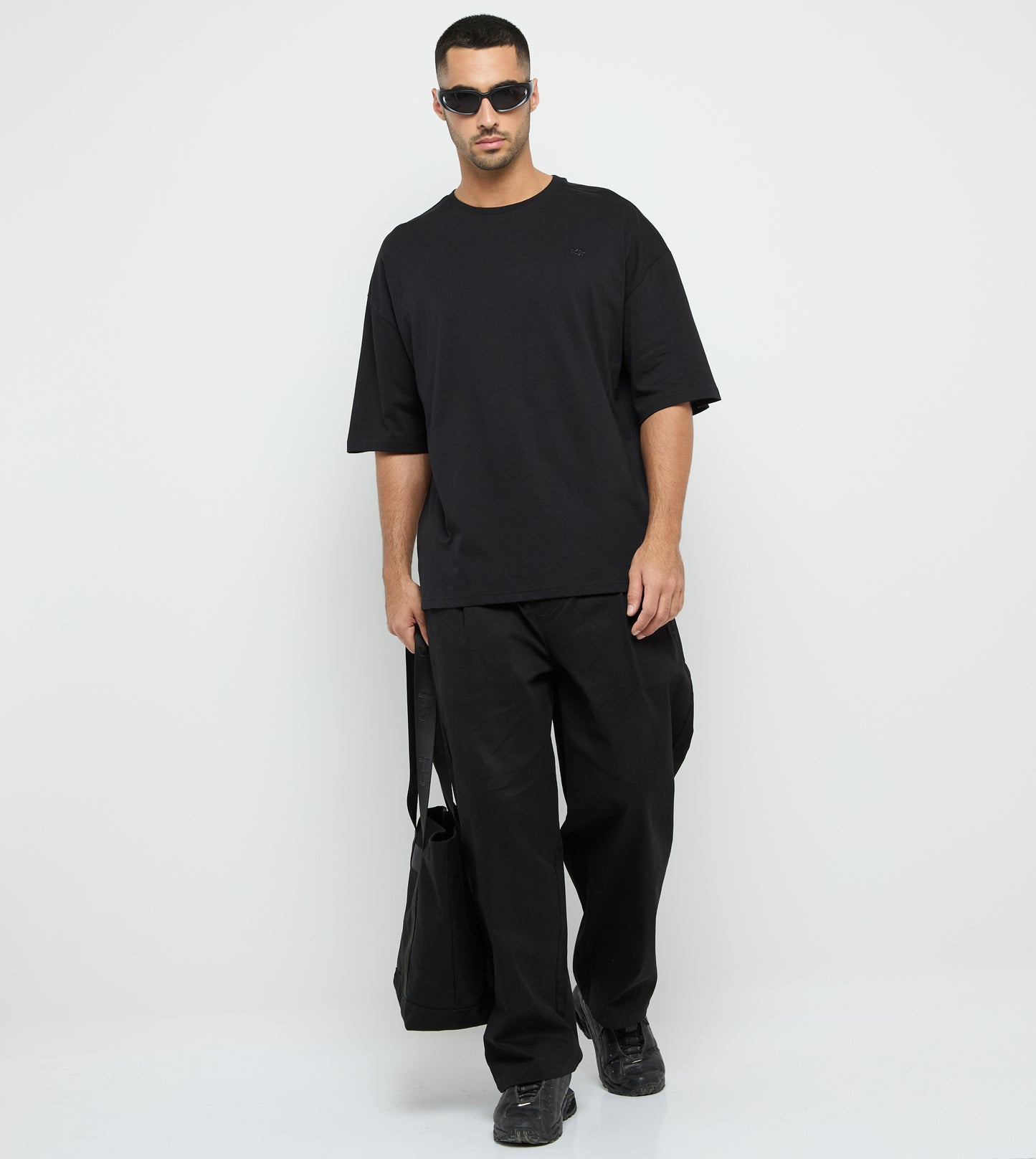 Men's F5 Logo Oversized T-Shirt - Black