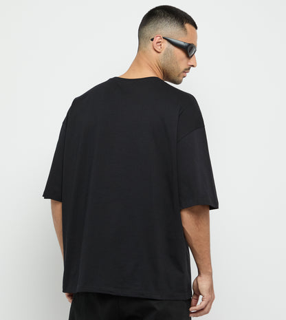 Men's F5 Logo Oversized T-Shirt - Black