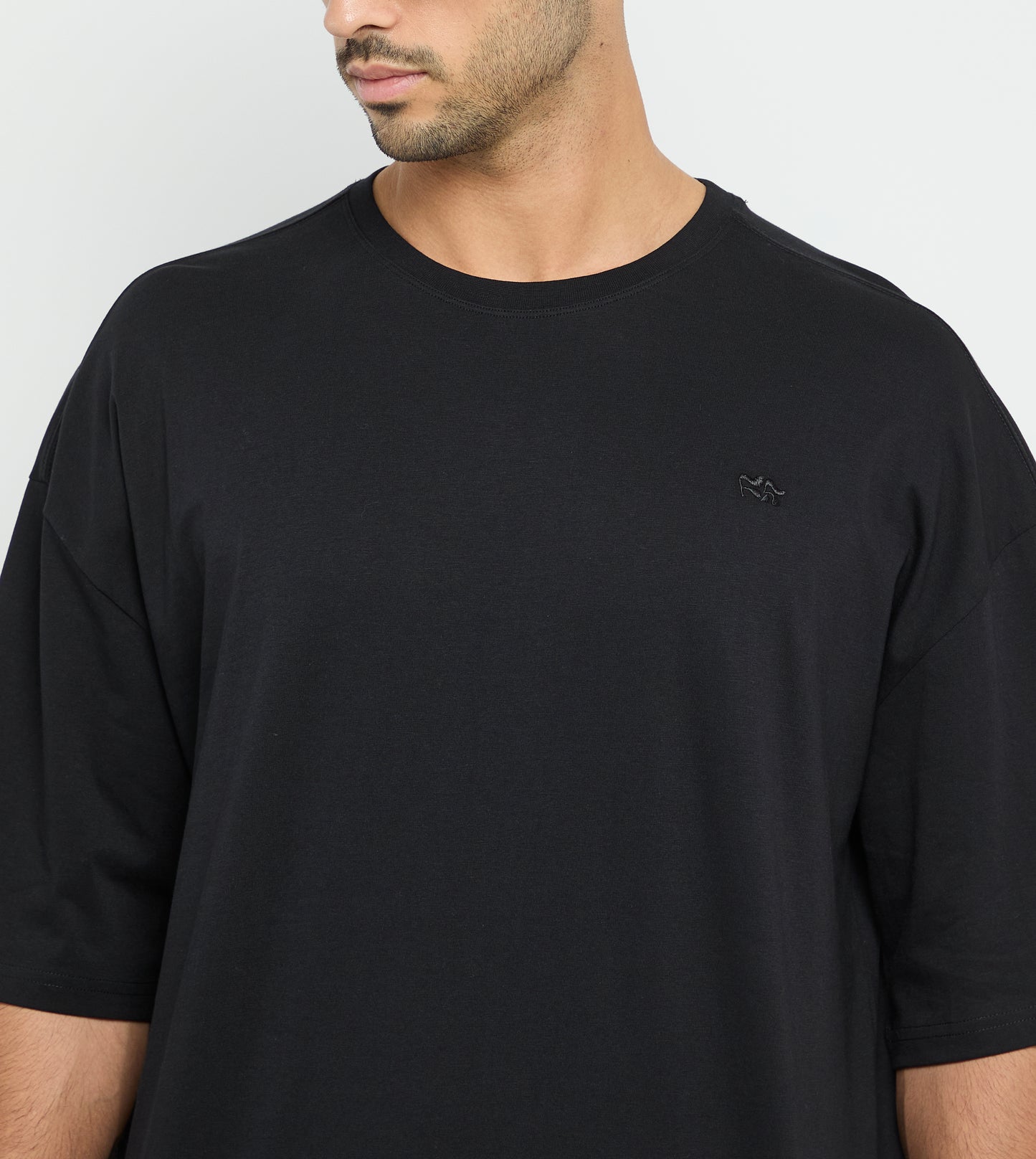 Men's F5 Logo Oversized T-Shirt - Black