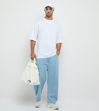 Men's F5 Logo Oversized T-Shirt - White