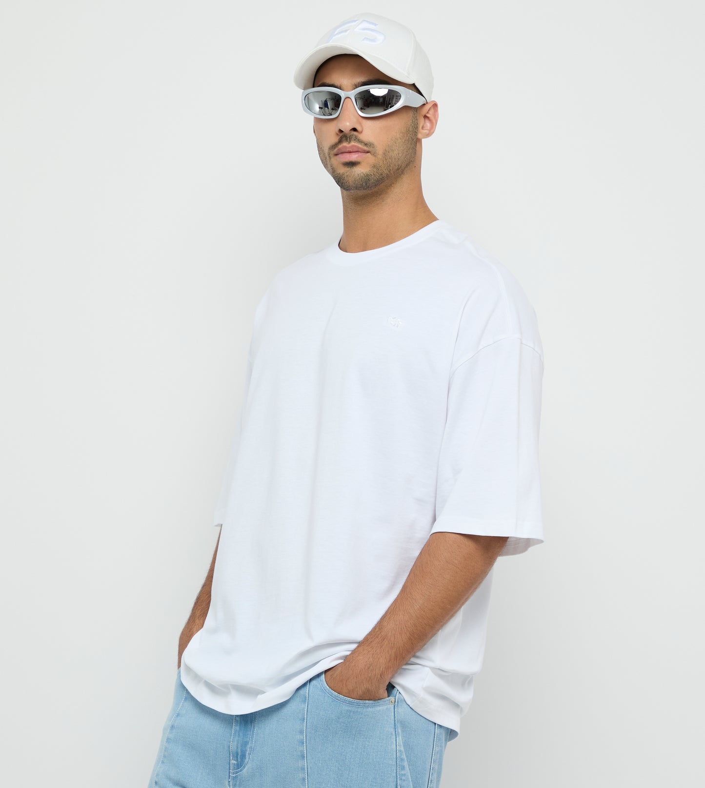 Men's F5 Logo Oversized T-Shirt - White