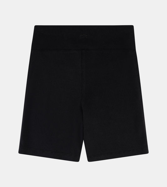 Women Ribbed Cycling Shorts With Embroidery On The Back
