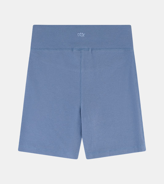 Women Ribbed Cycling Shorts With Embroidery On The Back