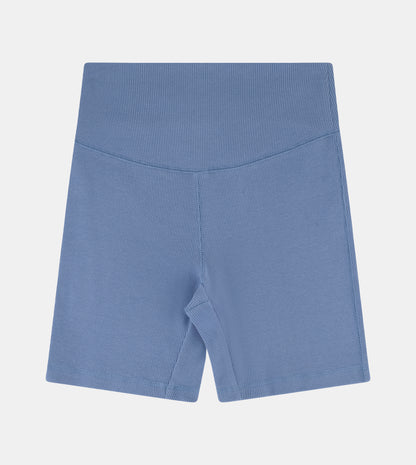Women Ribbed Cycling Shorts With Embroidery On The Back