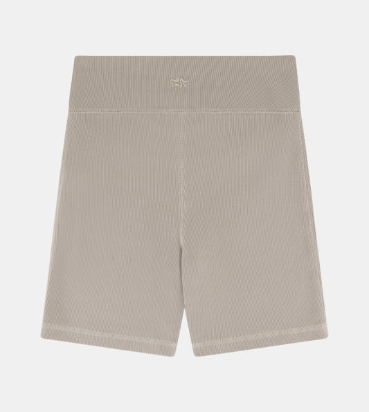 Women Ribbed Cycling Shorts With Embroidery On The Back