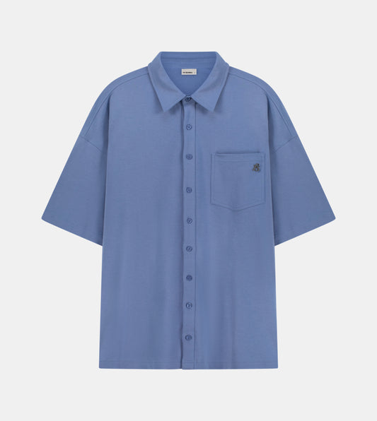 Men Oversized Shirt With Metal Tag