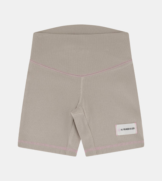 Girls Ribbed Cycling Shorts With Patch