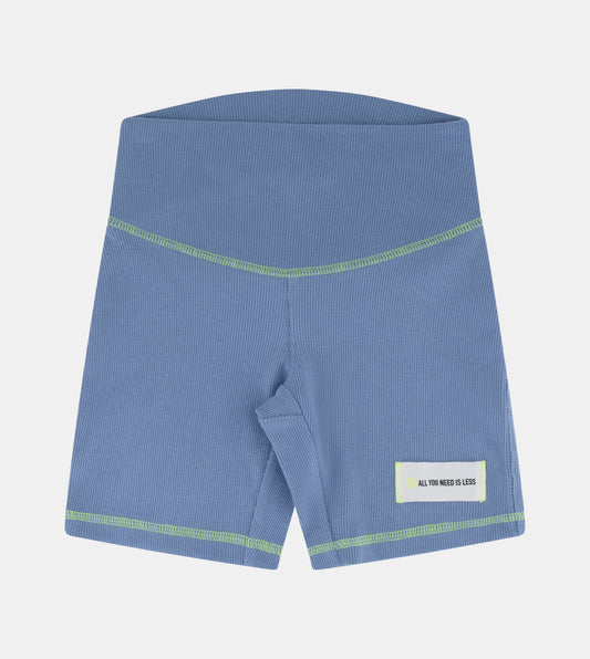 Girls Ribbed Cycling Shorts With Patch