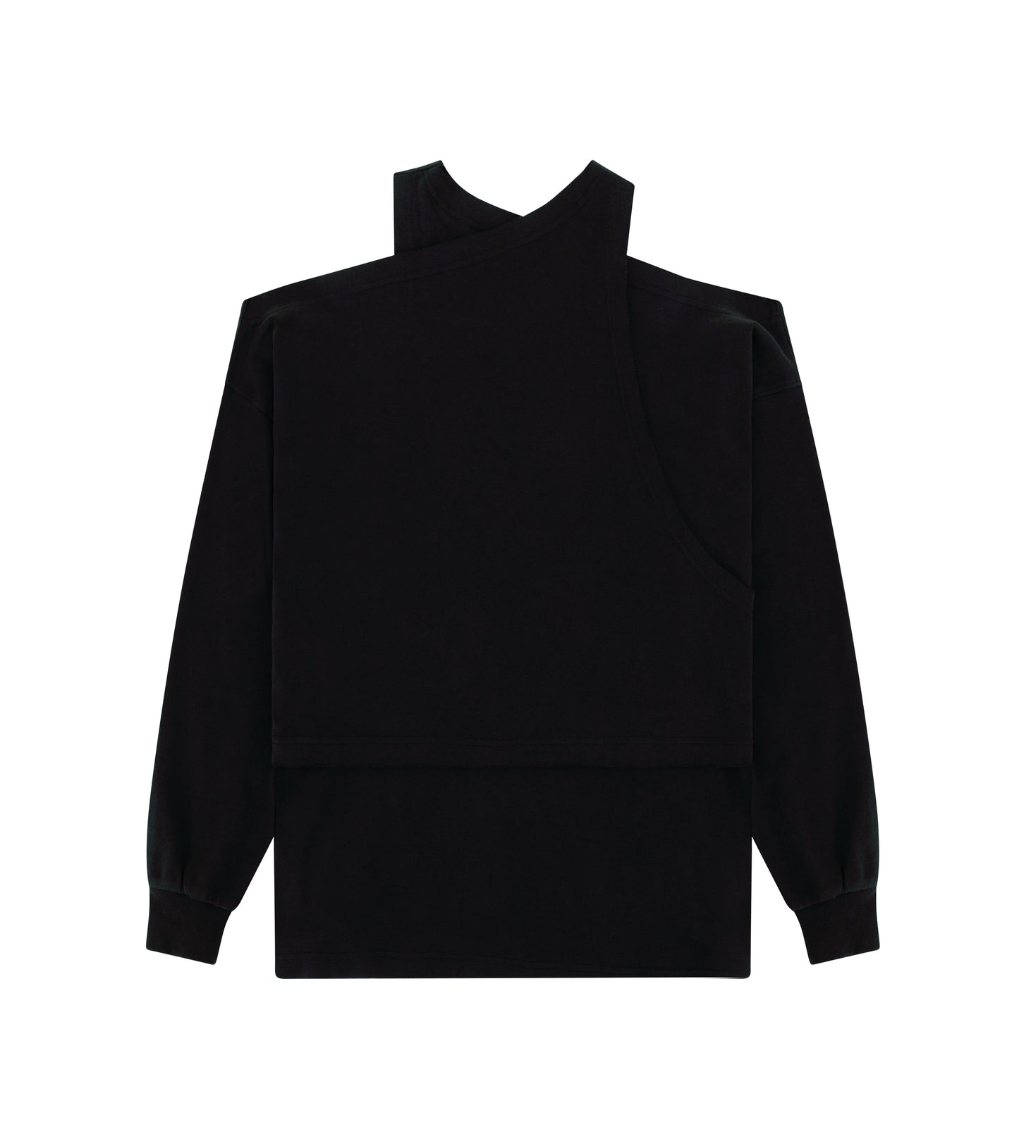 Women Layered Interlock Fashion Oversized Top With Metal Tag