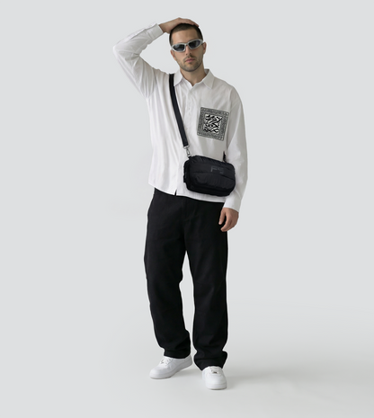 Pocket Detail Poplin Long-Sleeve Shirt