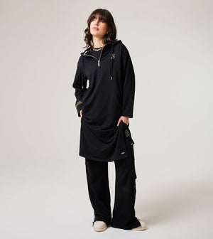 HOODED ABAYA_BLACK