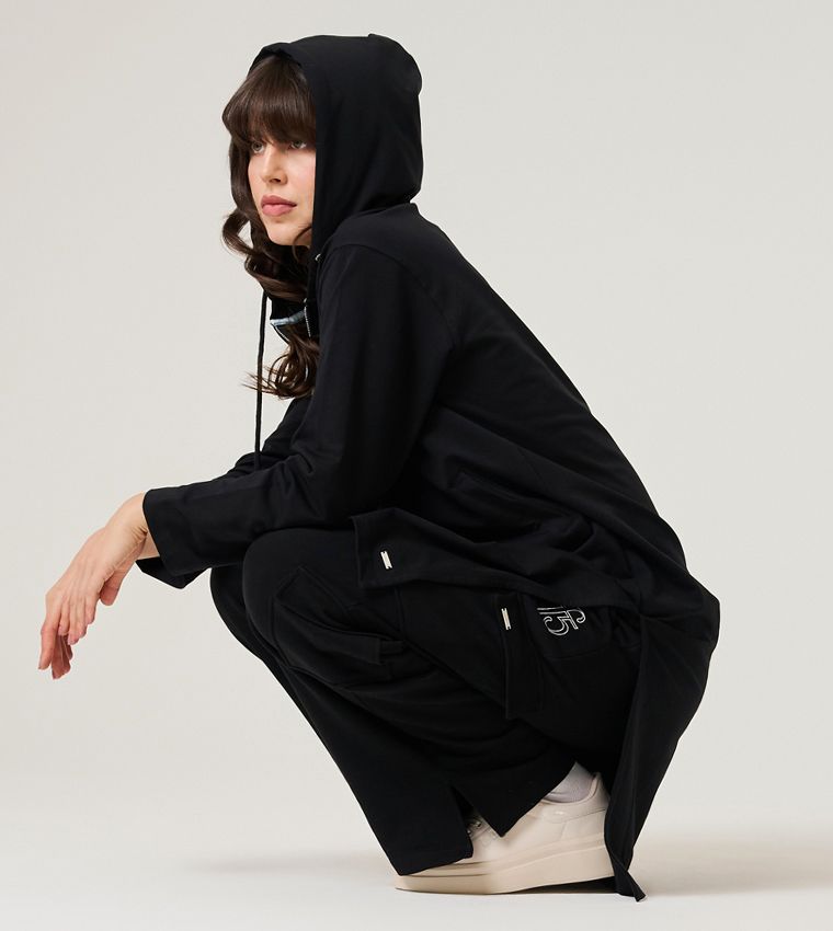 HOODED ABAYA_BLACK