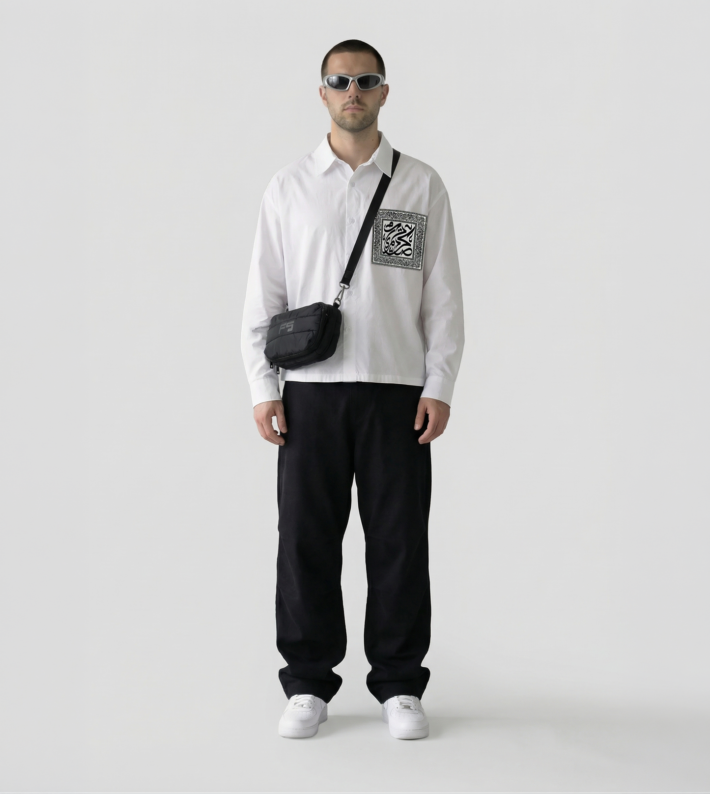 Pocket Detail Poplin Long-Sleeve Shirt