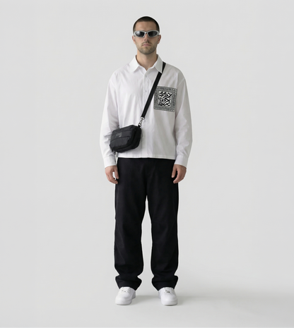 Pocket Detail Poplin Long-Sleeve Shirt