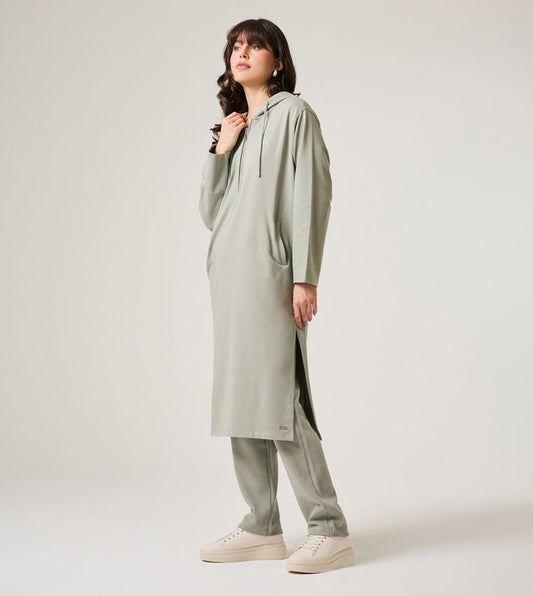 HOODED ABAYA_GREY