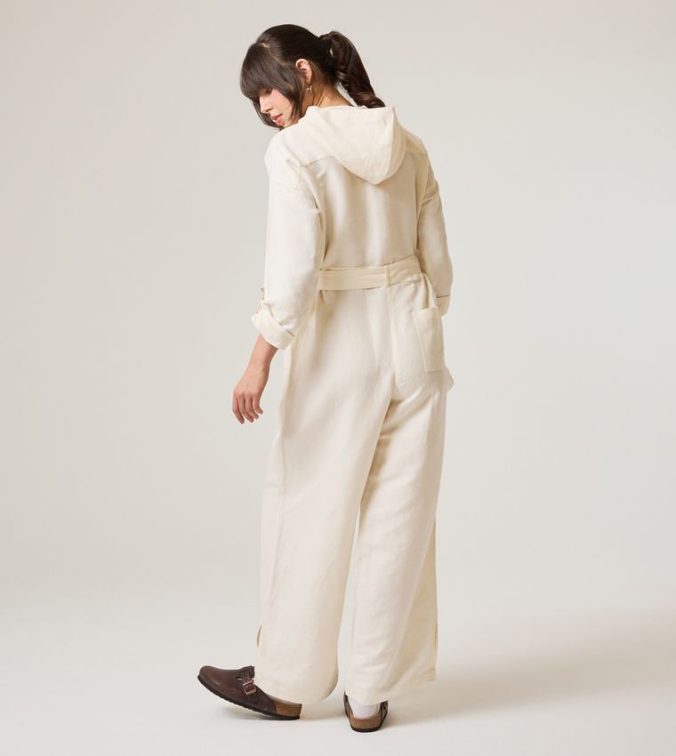 WIDE LEG HOODED JUMPSUIT_CREAM