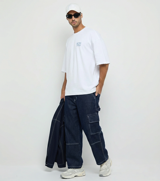 Men's F5 Cargo Denim Jeans - Dark Blue