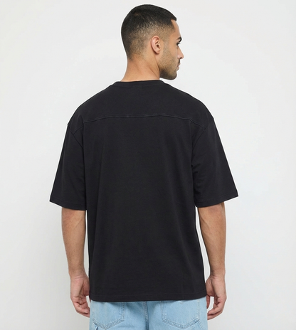 Men's F5 Logo Oversized T-Shirt - Black