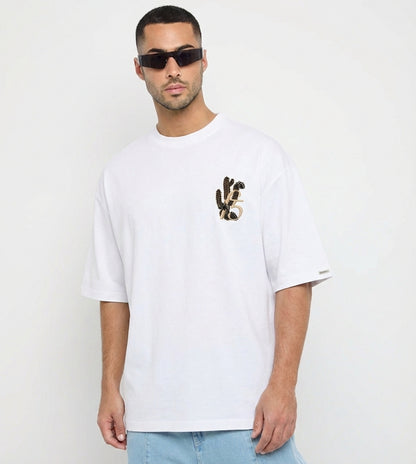 Men's Oversized Fit Embroidered T-Shirt
