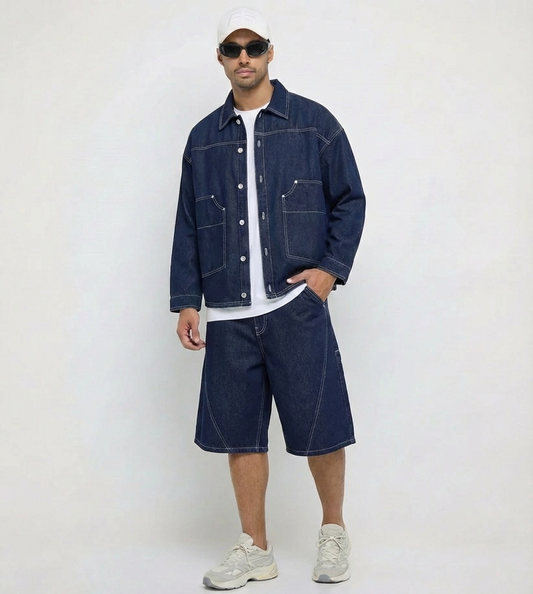 Men's F5 Denim Shorts - Dark Blue