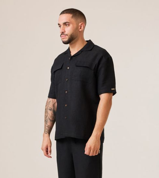 F5 CARGO POCKET LINEN SHIRT