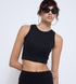 Women Ribbed Cropped Tank Top